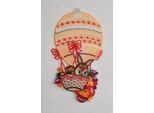 Fensterdekoration STICKEREIEN PLAUEN "Fensterbild 2 Osterhasen", bunt, B:18cm H:34cm T:0,5cm, Polyester, Fensterbilder, Fensterdekoration, Plauener Spitze