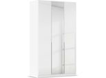 Drehtürenschrank OTTO HOME "Kleiderschrank Kleiderschränke Schrank Garderobe AGORDO mit Glasfront", weiß (alpinweiß, glas kristallweiß), B:136cm H:229cm T:54cm, Holzwerkstoff, Schränke, Drehtürenschrank, durchdachte Innenausstattung, in 8 Breiten und 2 Höhen MADE IN GERMANY