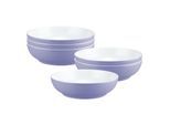 Schale SELTMANN WEIDEN "Foodbowls Liberty Pure Colors ø 25 cm 6er Set", lila (grape lila), B:25,4cm H:6,8cm T:25,4cm Ø:25,4cm, Schüsseln, Schale, Spülmaschinenfest, Mikrowellensicher, Ofenfest