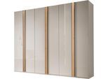 Kleiderschrank WIEMANN "Lagos", beige (champagner, glas), B:295,2cm H:236cm T:58cm, Floatglas, Holzwerkstoff, Schränke, Kleiderschrank, inkl. Türendämpfung