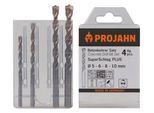 Projahn Stein- und Betonbohrer SuperSchlag PLUS, 4-teilig, 6-kant Schaft, Ø 5-6-8-10 mm, Kassette