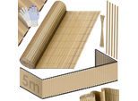 KESSER® PVC Sichtschutzmatte Sichtschutzzaun Balkonverkleidung Windschutz verstärkte Lamellen für Garten Balkon & Terrasse Balkonumrandung inkl Kabelbindern, Abdeckung & Handschuhe
