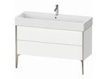 Duravit XViu Waschtisch-Unterschrank XV45370B118 98,4 x 49,3 x 45,4 cm, weiß matt, 2 Auszüge, champagner matt