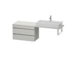 Duravit DuraStyle Waschtisch-Unterschrank DS532900707 80 x 47,8 cm, betongrau matt, für Konsole, 2 Schubkästen