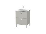 Duravit Brioso Waschtischunterbau BR440100707 620x479mm, Betongrau Matt, 2 Auszüge