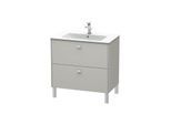 Duravit Brioso Waschtischunterbau BR440200707 820x479mm, Betongrau Matt, 2 Auszüge