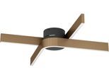 EGLO Deckenleuchte "FOLCINO-Z Deckenlampe - Alu, Stahl - LED - 2X18W - IP20", braun (bronze, schwarz), 2, H: 14cm, 1 Stk., Leuchten, Wohzimmerlampe, Esszimmerlampe, Flur, Schlafzimmer, L64 x B40 x H14 cm, Deckenleuchte