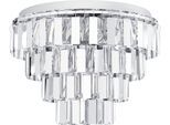EGLO Deckenleuchte "ERSEKA Deckenlampe - Stahl - E14 - 7X40W - IP20", chrom, 7, Ø 48,5cm H: 53,5cm, 1 Stk., Leuchten, Wohzimmerlampe, Esszimmerlampe, Flur, Schlafzimmer, H53,5 x Ø48,5 cm, Deckenleuchte