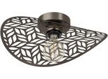 EGLO LED Deckenleuchte "SWABY Deckenlampe - Stahl - E27 - 1X60W - IP20", braun (bronze), 1, Ø 40cm H: 12,5cm, 1 Stk., Leuchten, Wohzimmerlampe, Esszimmerlampe, Flur, Schlafzimmer, H12,5 x Ø40 cm, LED Deckenleuchte