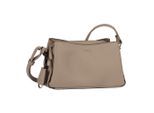 Umhängetasche GABOR "Kalilla", Damen, Gr. B/H/T: 25cm x 14cm x 8cm, taupe, Polyurethan, clean, gepflegt, geprägtes Muster, unifarben, Taschen Umhängetasche, praktisches 3-Kammer-System für Ordnung und viel Stauraum