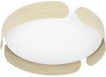 EGLO LED Deckenleuchte "VALCASOTTO Deckenlampe - Stahl, Holz - LED - 20W - IP20", beige (braun), 1, Ø 37cm H: 7,5cm, 1 Stk., Leuchten, Wohzimmerlampe, Esszimmerlampe, Flur, Schlafzimmer, H7,5 x Ø37 cm, LED Deckenleuchte