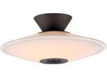 PAUL NEUHAUS LED Deckenleuchte "ELIPSA", schwarz, 1, Ø 35cm H: 14,8cm, 1 Stk., Leuchten, Dimmfähig über separaten Tronicdimmer, Opalglas, LED Deckenleuchte