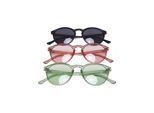 Sonnenbrille URBAN CLASSICS "Urban Classics Unisex Sunglasses Cypress 3-Pack", Damen, bunt (schwarz, palepink, vintagegrün), Sonnenbrillen Sonnenbrille