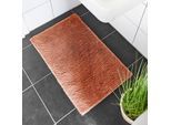 Badematte ANDIAMO "Florida", braun (rost), H:23mm, Polyester, Badematten, Badematte, Uni Farben, besonders weich, auch als 2er Set erhältlich