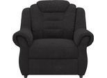 Sessel HOME AFFAIRE "Boston", schwarz, H:102cm T:101cm, 100% Polyester, Sessel, Sessel, mit hoher Rückenlehne