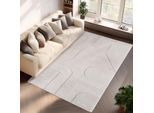 Teppich AYYILDIZ TEPPICHE "POMPEI 1614", beige (creme), B:200cm H:12mm L:290cm, Microfaser, Teppiche, Teppich, Läufer, pflegeleichte Oberfläche, leicht zu reinigen, Kurzflor