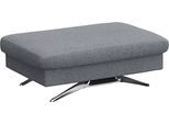 Pouf FLEXLUX "Glow Sitzhocker, Polsterhocker", blau (navy blau), B:95cm H:81cm T:65cm, Leder, Poufs, Pouf, Hocker mit Stauraum, Fuß Alu