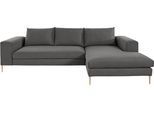 Polsterecke OTTO HOME "Finnja, softer, legerer Sitzkomfort, bequem, zeitloses Design, L-Form", grau, B:277cm H:83cm T:170cm, Luxus-Microfaser: aus recycleten Textilien (100% PES), Sofas, Polsterecke
