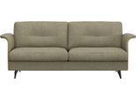 2,5-Sitzer FLEXLUX "Glow Sofa, Couch", grün (fall grün), B:191cm H:81cm T:91cm, 62% Polyester/17%Baumwolle/14%Viscose/7%Leinen, Sofas, 2 5-Sitzer, Premium-Sitz: Kaltschaum & Federkern, Arml. Walnuss, Fuß Alu