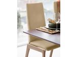 Polsterstuhl STRESSLESS "Laurel", beige (sand paloma, eiche gekalkt), B:57cm H:105cm T:60cm, Leder PALOMA: PALOMA ist ein durchgefärbtes Semianilin-Möbelleder mit natürlicher Narbung., Stühle, Polsterstuhl, High Back, Größe L, mit abgerundeten Beinen in Eiche gekalkt
