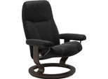 Relaxsessel STRESSLESS "Consul", schwarz (schwarz paloma), B:85cm H:100cm T:77cm, Leder BATICK: BATICK ist ein leicht korrigiertes, durchgefärbtes und genarbtes Möbelleder, bei dem die meisten Unebenheiten und Spuren in der Regel entfernt wurden.;Leder PALOMA: PALOMA ist ein durchgefärbtes Semianilin-Möbelleder mit natürlicher Narbung.;ROHLEDER Stoff Q2 FARON: Ein fester zuverlässiger Bouclé mit e