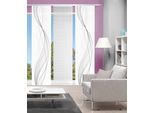 Schiebegardine VISION S "3ER SET HEIGHTS" Gr. 1, grau, B:60cm H:260cm, Polyester, Gardinen, Schiebegardine, HxB: 260x60, Schiebevorhang 3er Set Digitaldruck