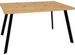 Schreibtisch MÄUSBACHER "Big System Office", schwarz (schwarz matt, asteiche, schwarz, asteiche), B:140cm H:75cm T:70cm, Tische, Schreibtisch, Breite 140 cm