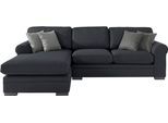 Ecksofa HOME AFFAIRE "Broughton L-Form", grau, B:279cm H:92cm T:178cm, 100% Polyester, Sofas, Ecksofa, weicher Sitzkomfort, incl. 4 Zierkissen, Keder
