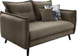 2-Sitzer HOME AFFAIRE "Lazio", braun, B:162cm H:97cm T:110cm, 100% Polyester;Wendekissen: 100% Polyester, Sofas, 2-Sitzer, inklusive 1 Stk. Wende- und 1 Stk. Zierkissen