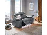 2-Sitzer HOME AFFAIRE "Kilado", grau, B:172cm H:98cm T:99cm, Echtleder/Kunstleder, Sofas, 2-Sitzer, mit Relaxfunktion, verstellbarer Armlehne, Kopfteilverstellung