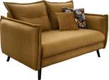 2-Sitzer HOME AFFAIRE "Lazio", gelb, B:162cm H:94cm T:110cm, Sofas, 2-Sitzer, inklusive 1 Stk. Wende- und 1 Stk. Zierkissen