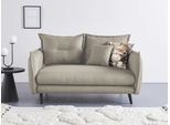 2-Sitzer HOME AFFAIRE "Lazio", grau (taupe), B:162cm H:94cm T:110cm, Sofas, 2-Sitzer, inklusive 1 Stk. Wende- und 1 Stk. Zierkissen
