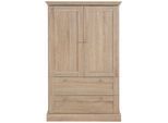 Kleiderschrank OTTO HOME "Binz, Wäscheschrank, Mehrzweckschrank, skandinavischer Landhausstil", braun (sonoma, eichefarben), B:84cm H:130cm T:35cm, FSC-zertifizierter Holzwerkstoff, MDF, Schränke, Kleiderschrank, viele Stauraummöglichkeiten, Metallgriffe, Türen mit Rahmen/ Kassetten