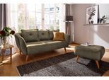 2,5-Sitzer HOME AFFAIRE "Baggio modern und romantisches Design, bequem", grün, B:196cm H:80cm T:103cm, Sofas, 2 5-Sitzer, Zierkissen inklusive