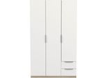 Kleiderschrank DEMEYERE GROUP "Ghost", weiß (kronberg eich, matt weiß), B:119,4cm H:203cm T:51,1cm, Holzwerkstoff, Schränke, Kleiderschrank, Breite ca. 120cm, Höhe ca. 200cm, Topseller