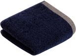 Gaestehandtuecher BUGATTI "Prato", blau (marine blau), B:30cm L:50cm, Walkfrottier, Obermaterial: 100% Baumwolle, Handtücher, Gaestehandtuecher, Uni Farben, mit melierter Optik im Saum