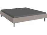 Bett WIMEX "Easy, große Auswahl an Größen und Farben, auch in Komforthöhe", grau (sahara grau, alufarben), H:38cm L:210cm, Betten, Bett, ohne Kopfteil, ideal unter Dachschrägen oder Fenster