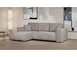 Ecksofa OTTO HOME "BEATRICE optionale Schlafsofa mit Bettkasten, B/T/H: 265/170/86 cm", grau (taupe), B:265cm H:86cm T:170cm, 100% Polyester, Sofas, Ecksofa, L-Form, wahlweise auch mit Bettfunktion und Bettkasten