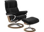 Relaxsessel STRESSLESS "Mayfair", schwarz (schwarz batick), B:79cm H:102cm T:73cm, Leder BATICK: BATICK ist ein leicht korrigiertes, durchgefärbtes und genarbtes Möbelleder, bei dem die meisten Unebenheiten und Spuren in der Regel entfernt wurden.;Leder PALOMA: PALOMA ist ein durchgefärbtes Semianilin-Möbelleder mit natürlicher Narbung.;ROHLEDER Stoff Q2 FARON: Ein fester zuverlässiger Bouclé mit