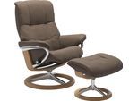 Relaxsessel STRESSLESS "Mayfair", braun (mole batick), B:83cm H:102cm T:74cm, Leder BATICK: BATICK ist ein leicht korrigiertes, durchgefärbtes und genarbtes Möbelleder, bei dem die meisten Unebenheiten und Spuren in der Regel entfernt wurden.;Leder PALOMA: PALOMA ist ein durchgefärbtes Semianilin-Möbelleder mit natürlicher Narbung.;ROHLEDER Stoff Q2 FARON: Ein fester zuverlässiger Bouclé mit einem