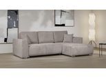 Ecksofa OTTO HOME "BEATRICE optionale Schlafsofa mit Bettkasten, B/T/H: 265/170/86 cm", grau (taupe), B:265cm H:86cm T:170cm, 100% Polyester, Sofas, Ecksofa, L-Form, wahlweise auch mit Bettfunktion und Bettkasten