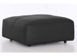 Hocker MUSTERRING "LUCIA", schwarz (schwarz puro), B:100cm H:43cm T:100cm, Flachgewebe VALMONT (60% Baumwolle/40% Leinen);Leder PURO, pigmentiertes Leder;Microfaser CRONA (100% Polyester);Flachgewebe FLORIS (100% Polyester);Leder BAX, pigmentiertes Leder, Hocker, Hocker
