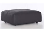 Hocker MUSTERRING "LUCIA", schwarz (nero bax), B:120cm H:43cm T:120cm, Flachgewebe VALMONT (60% Baumwolle/40% Leinen);Leder PURO, pigmentiertes Leder;Microfaser CRONA (100% Polyester);Flachgewebe FLORIS (100% Polyester);Leder BAX, pigmentiertes Leder, Hocker, Hocker