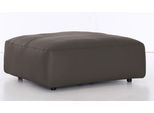 Hocker MUSTERRING "LUCIA", braun (fango puro), B:120cm H:43cm T:120cm, Flachgewebe VALMONT (60% Baumwolle/40% Leinen);Leder PURO, pigmentiertes Leder;Microfaser CRONA (100% Polyester);Flachgewebe FLORIS (100% Polyester);Leder BAX, pigmentiertes Leder, Hocker, Hocker