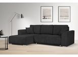 Ecksofa OTTO HOME "BEATRICE optionale Schlafsofa mit Bettkasten, B/T/H: 265/170/86 cm", grau (anthrazit), B:265cm H:86cm T:170cm, 100% Polyester, Sofas, Ecksofa, L-Form, wahlweise auch mit Bettfunktion und Bettkasten