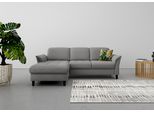 Ecksofa SIT & MORE "Maggiore L-Form", grau, B:258cm H:88cm T:173cm, 98% Polyester, 2% Polyamid, Sofas, Ecksofa, wahlweise mit Kopfteilverstellung, Bettfunktion und Bettkasten