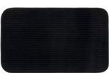 Badematte GÖZZE "Berlin", schwarz, H:7mm, Polyester, Badematten, Badematte, Badteppich, Uni Farben, Cord Optik, waschbar