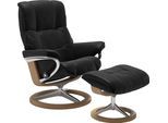 Relaxsessel STRESSLESS "Mayfair", schwarz (schwarz batick), B:83cm H:102cm T:74cm, Leder BATICK: BATICK ist ein leicht korrigiertes, durchgefärbtes und genarbtes Möbelleder, bei dem die meisten Unebenheiten und Spuren in der Regel entfernt wurden.;Leder PALOMA: PALOMA ist ein durchgefärbtes Semianilin-Möbelleder mit natürlicher Narbung.;ROHLEDER Stoff Q2 FARON: Ein fester zuverlässiger Bouclé mit