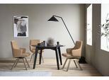 Polsterstuhl STRESSLESS "Laurel", braun (taupe paloma, eiche gekalkt), B:58cm H:92cm T:59cm, Leder PALOMA: PALOMA ist ein durchgefärbtes Semianilin-Möbelleder mit natürlicher Narbung., Stühle, Polsterstuhl, Low Back mit Armlehne, Größe L, mit schräggestellten Beinen in Eiche