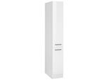 Apothekerschrank KOCHSTATION "KS-Tulsa", weiß (weiß hochglanz), B:30cm H:200cm T:60cm, Schränke, Apothekerschrank, 30 cm breit, 200 cm hoch, mit 2 Auszügen, Metallgriff, MDF Front